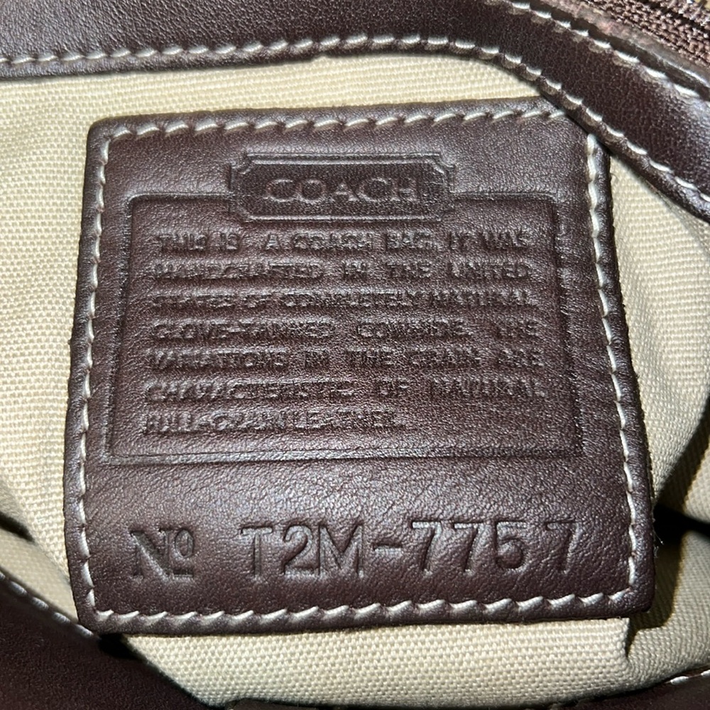 Coach Hamptons 7757 brown leather large tote/carryall handbag - Picture 4 of 10